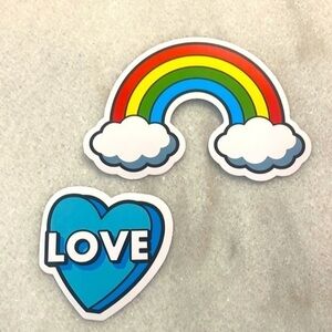 Stickers Rainbow and Heart Love Vinyl Reusablestickers New OS